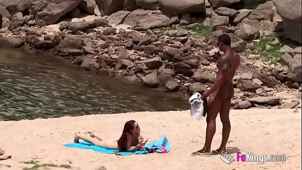 The massive cocked black dude picking up on the nudist beach. So easy, when you're armed with such a blunderbuss