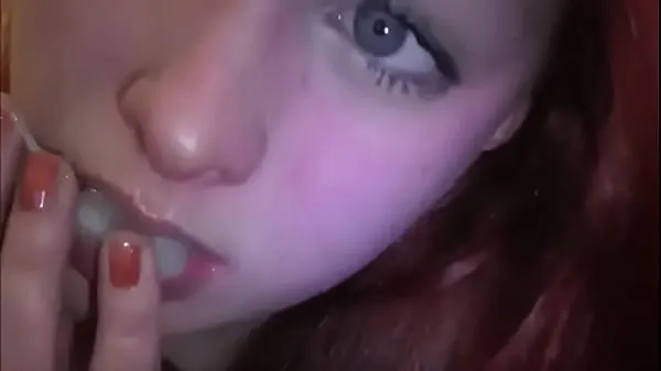 Best Married redhead playing with cum in her mouth total Movies