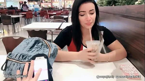 Best Emanuelly Cumming in Public with interactive toy at Shopping Public female orgasm interactive toy girl with remote vibe outside total Movies