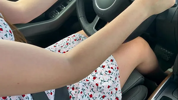 Stepmother: - Okay, I'll spread your legs. A young and experienced stepmother sucked her stepson in the car and let him cum in her pussy